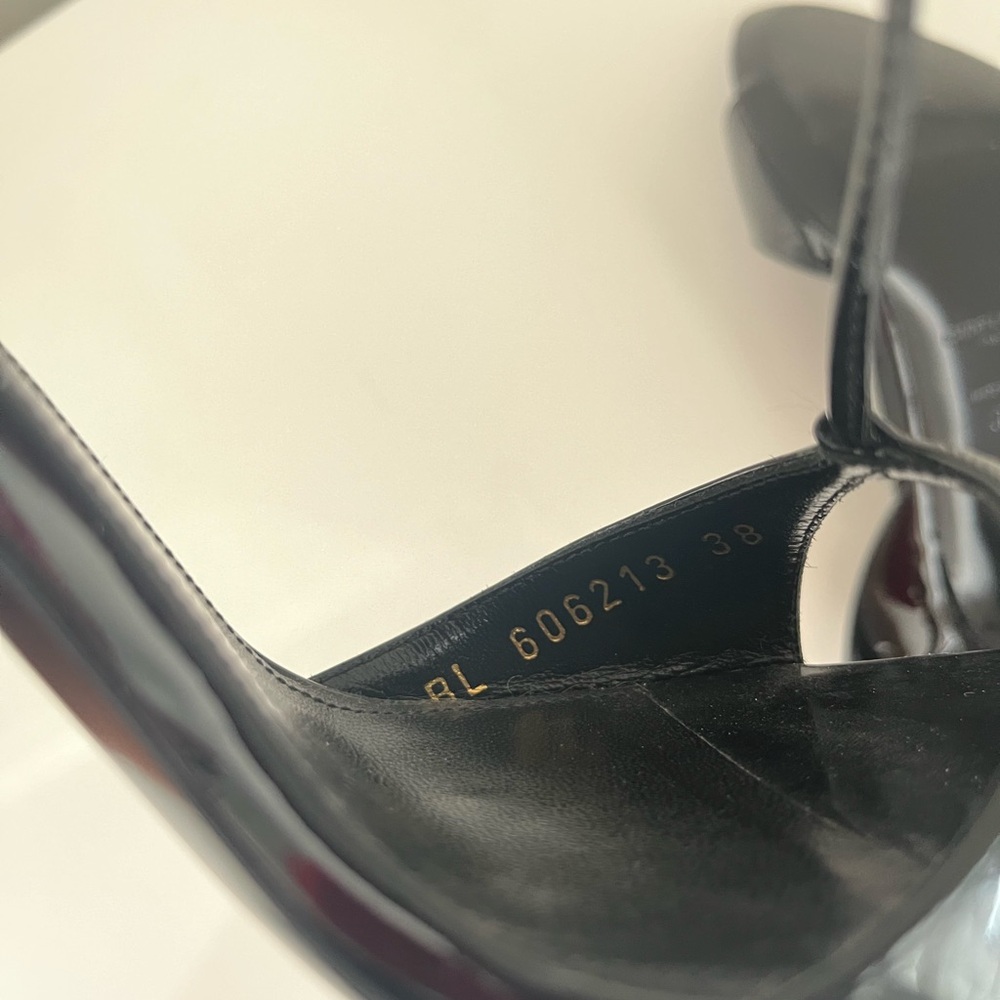 Saint Laurent Black Anouk Slingback Sandals Size 38 - Picture 6 of 7